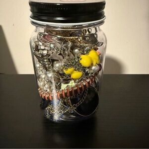Small Jar of Semi Mystery Jewelry